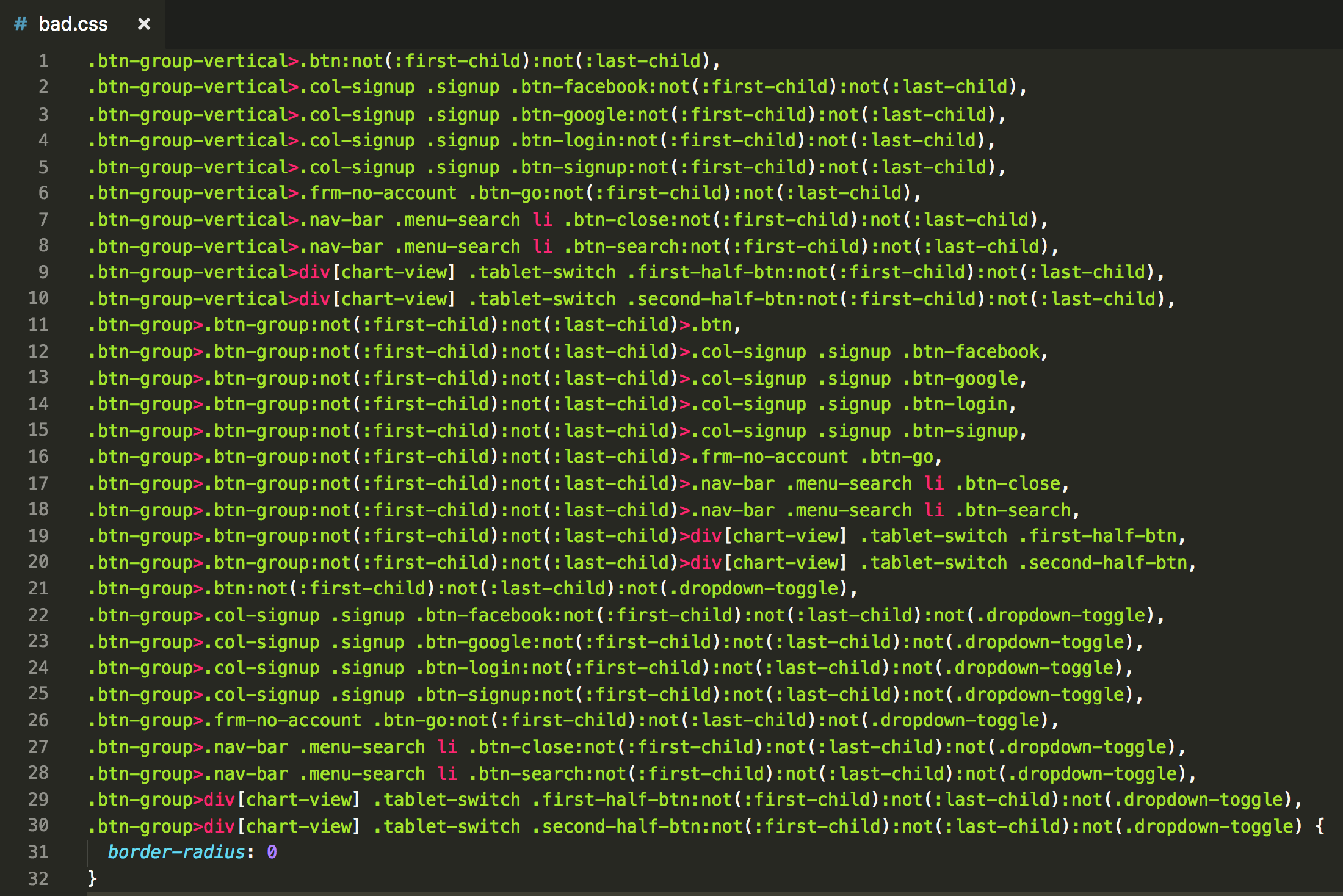 bad css